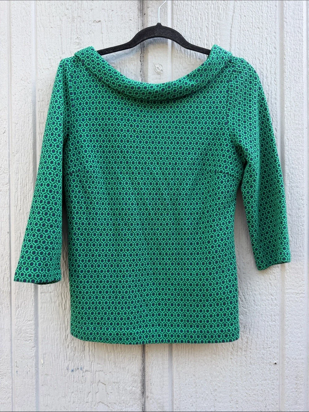 Boden Bessie Jacquard Highland Green Blouse Size: 8R